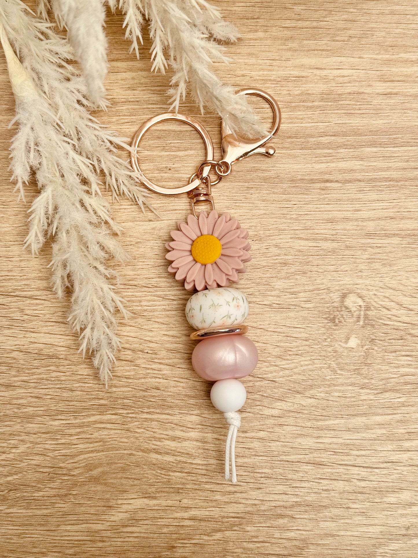 Key Chain - Dusty Pink/Mustard