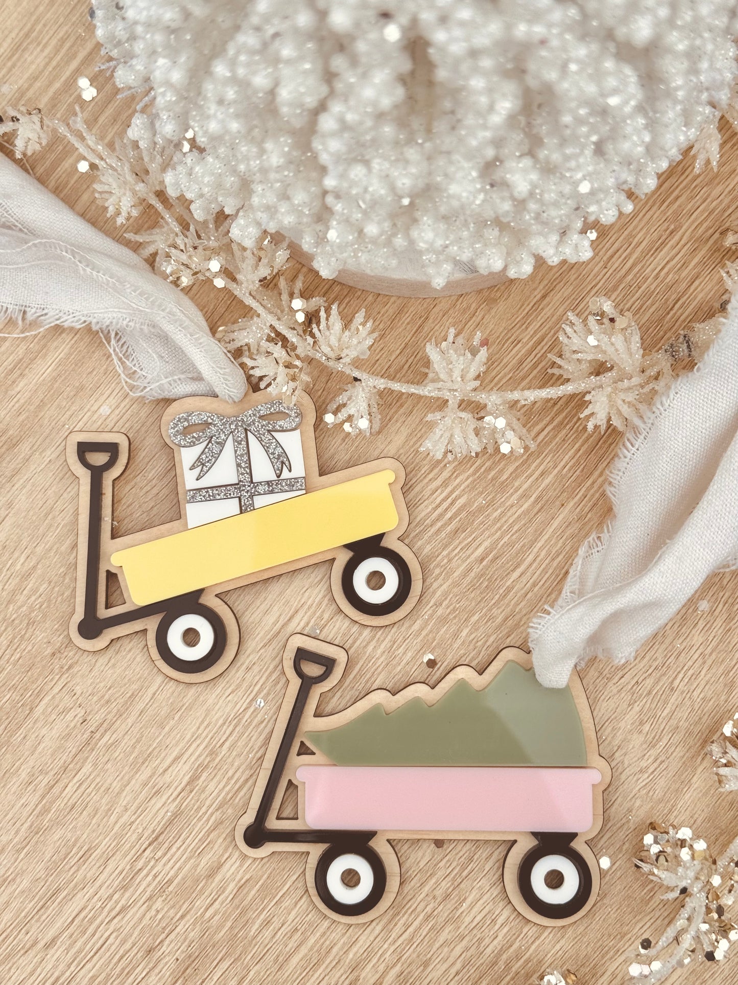 Trolley Cart Christmas Decoration