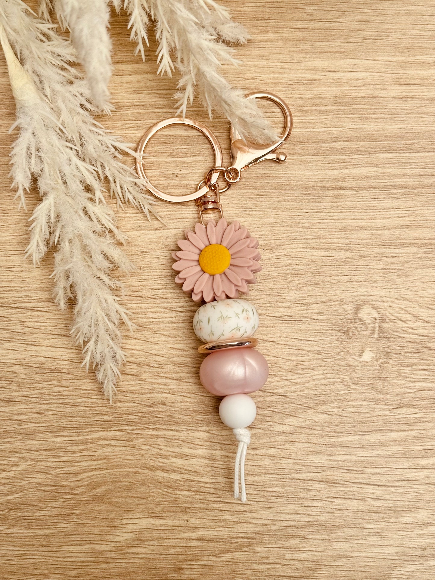 Key Chain - Dusty Pink/Mustard