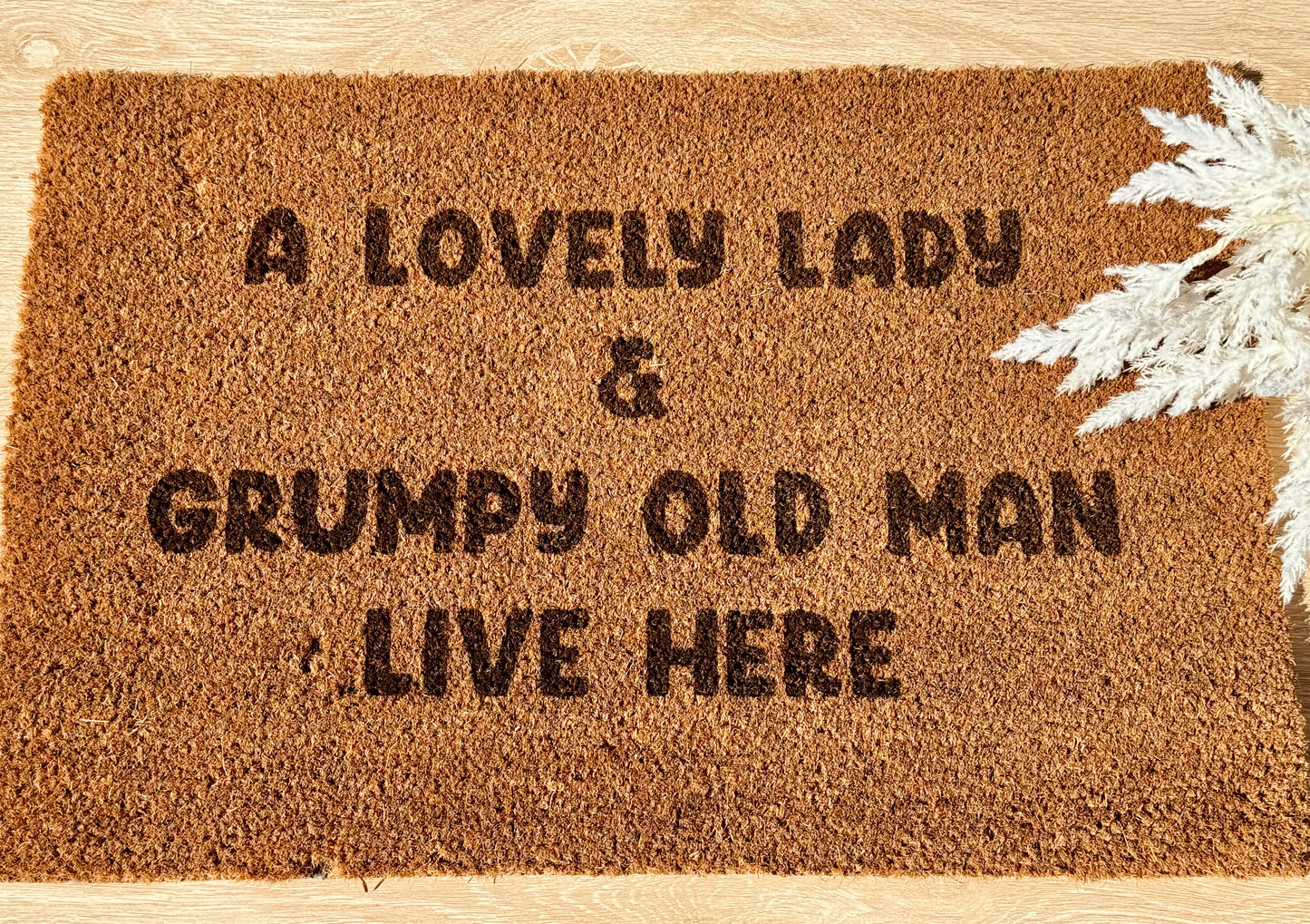 Doormat - "A Lovely Lady & Grumpy Old Man Live Here"