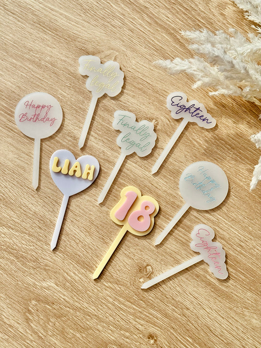 Cupcake Toppers - 8 pack