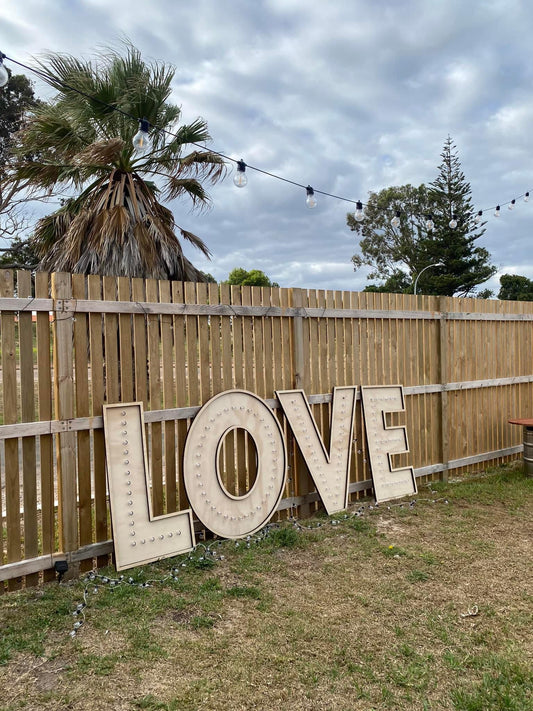 L.O.V.E Sign with lights - HIRE ONLY