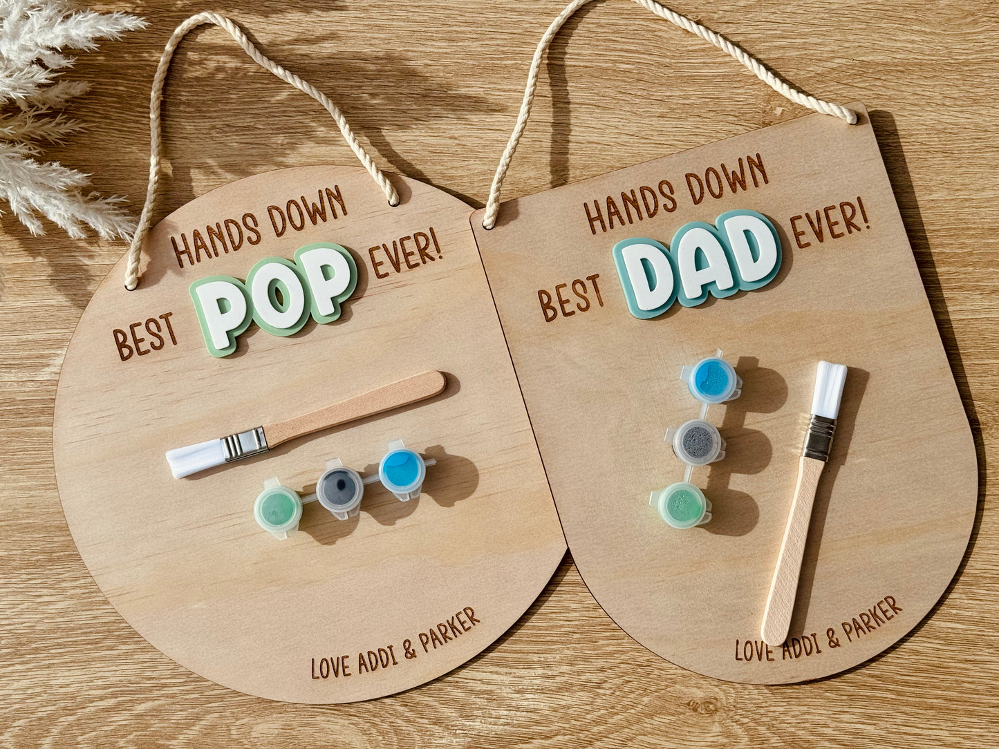 Hanging Hand Print Board - Fathers Day Inspired