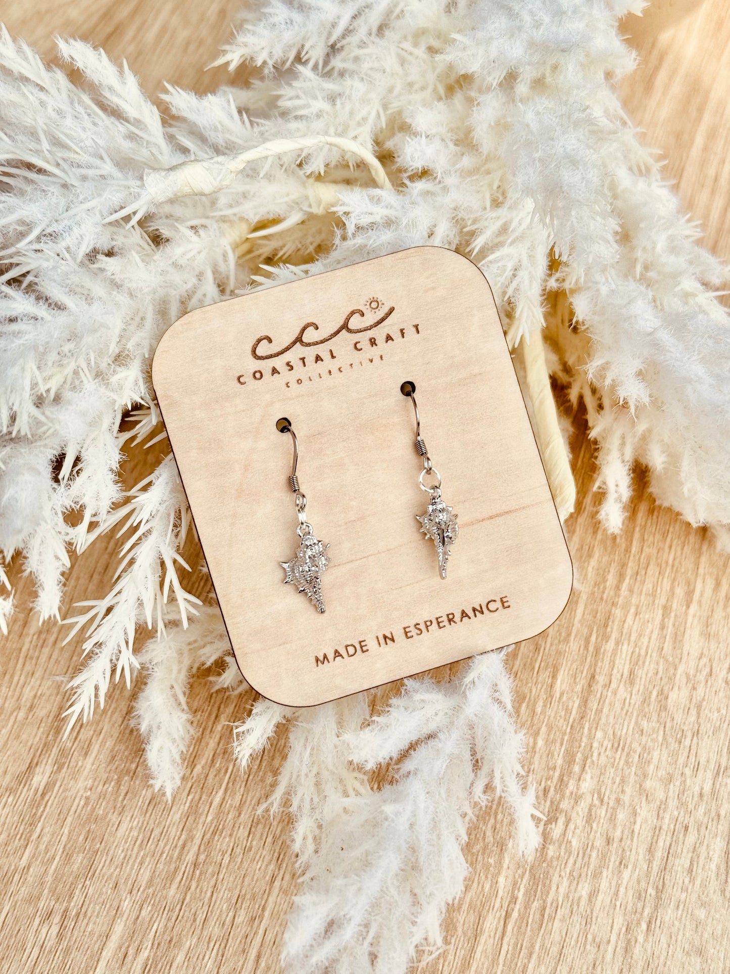 Spike Shell Drop Earring