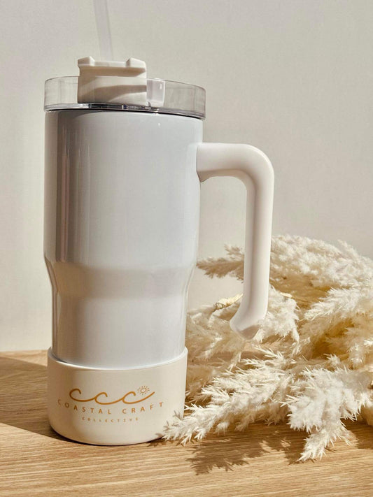 Macaron White Stainless Steel Tumbler