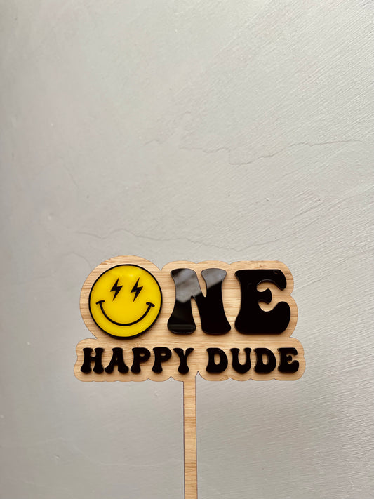 Cake Topper - One Happy Dude