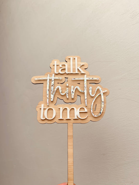 Cake Topper - Talk Thirty