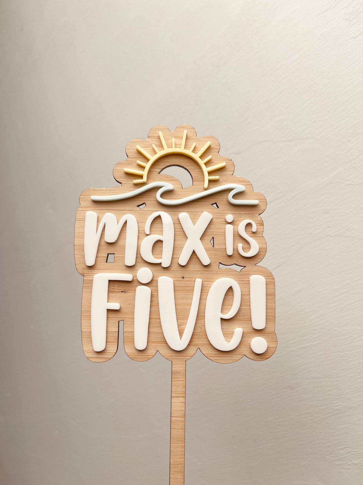 Cake Topper - Sun Wave