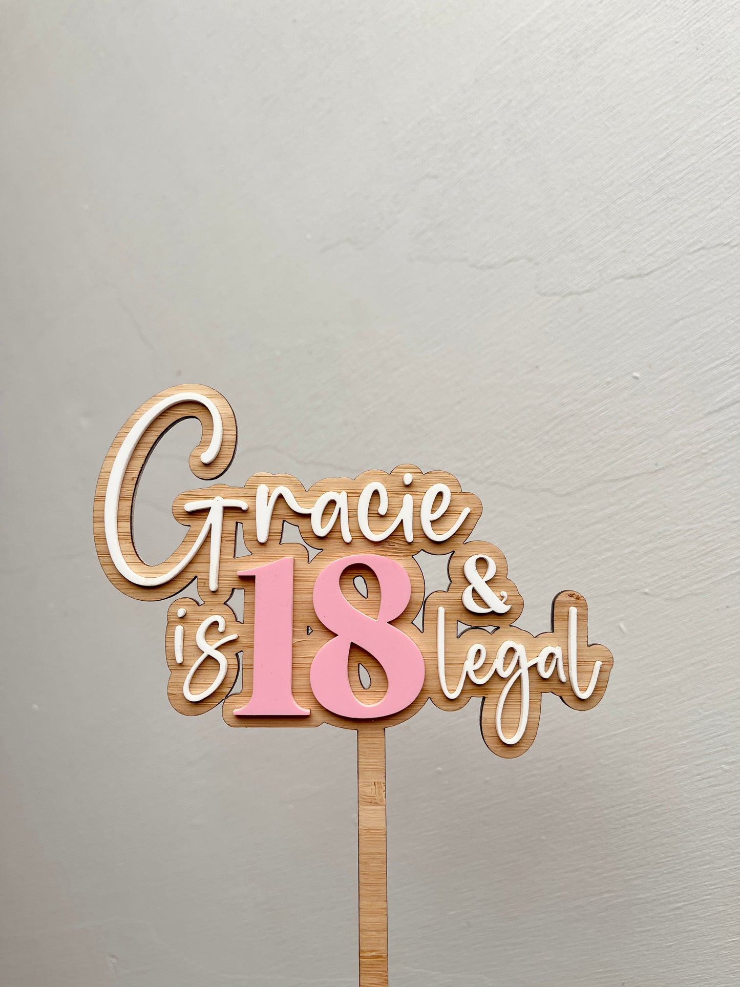 Cake Topper - 18 & Legal