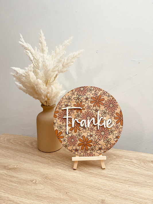 Name Plaque - Floral